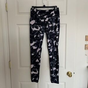 Reebok M leggings gray black pink speckled